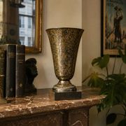 Antique Patinated Silver-Plated Metal Coupe – Vintage Decorative Bowl