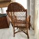 Fauteuil enfant rotin dossier haut