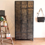 Industrial metal cloakroom 3 doors rounded corners