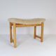Modern Scandinavian stool in pine and sheepskin, Sweden, 1970s