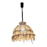 Vintage wool lampshade with fringes