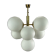 Lustre Sputnik Kaiser Leuchten design en verre opale années 60 70