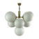 Lustre Sputnik Kaiser Leuchten design en verre opale années 60 70