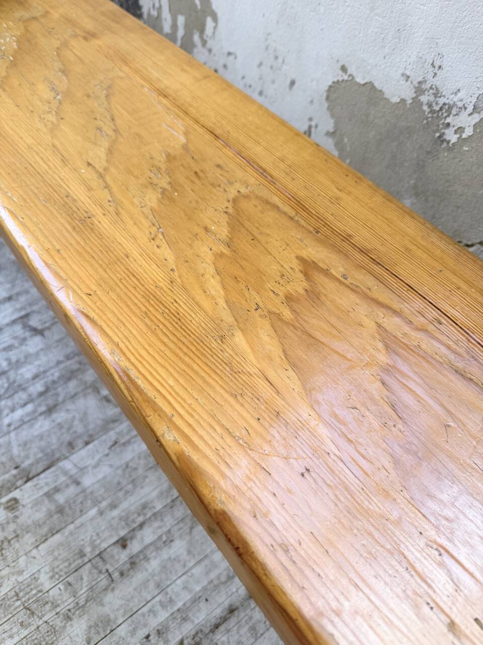 Pair of benches from the 1950s mountain furniture, pine.