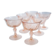 Ensemble de six verres, coupes à pieds rosaline d'arcoroc luminarc