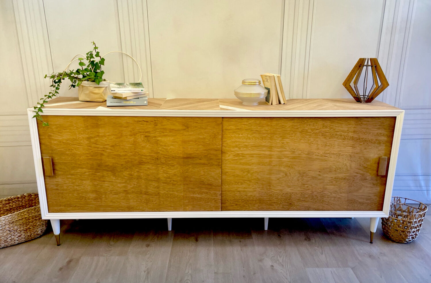 Vintage sliding door enfilade