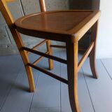 Blond wooden bistot chair from the 50s.