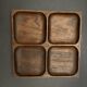 Wooden tray with compartments