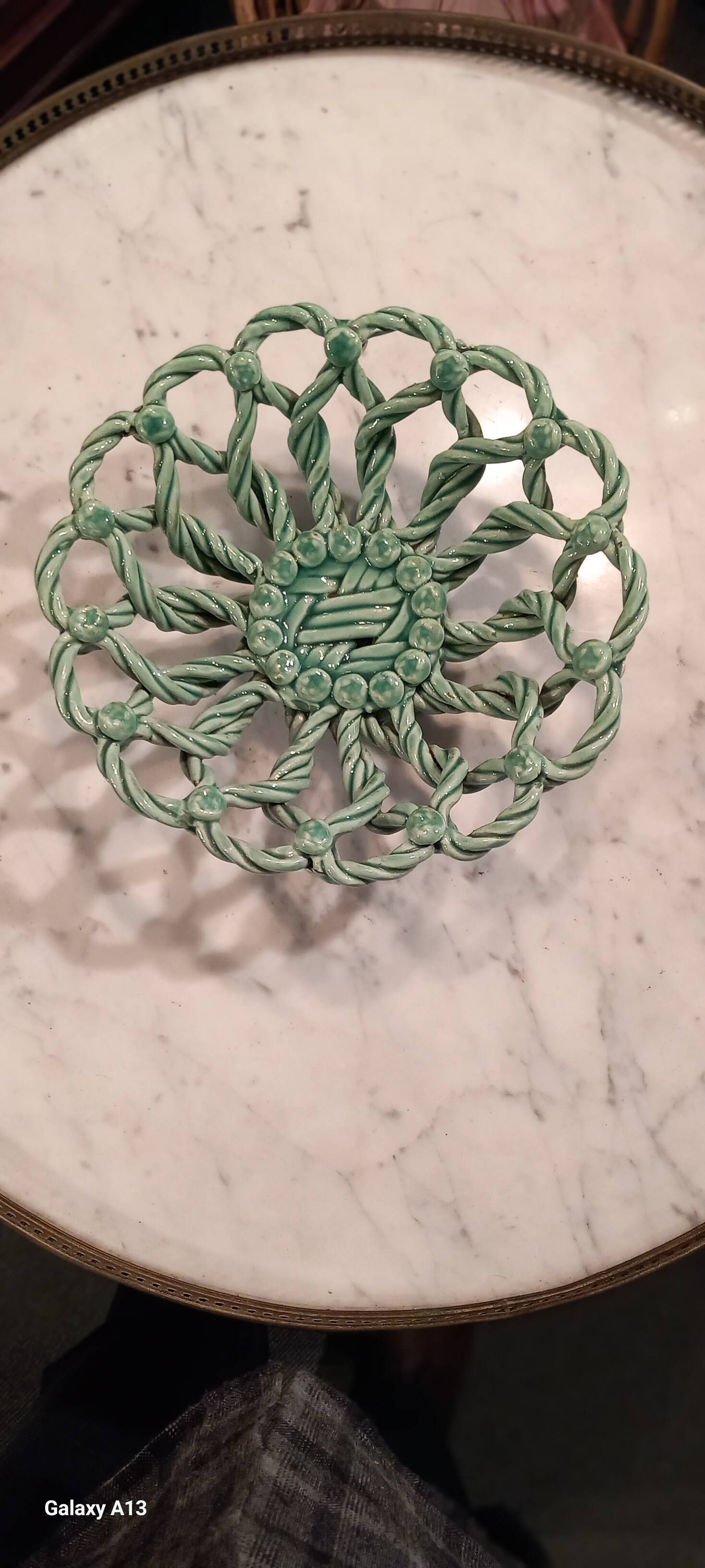 Vallauris ceramic braided cup