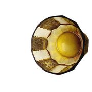 Art Deco oroplastic candy dish from Moser, Czechoslovakia, 1930s