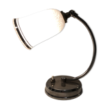 Lamp brass chrome 1940 adjustable gooseneck tulip Clichy
