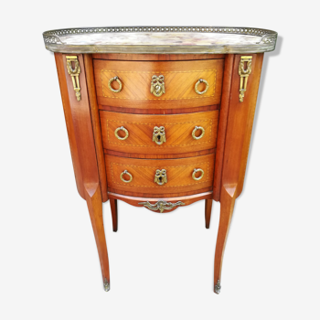 kidney style Transition in marquetry commode