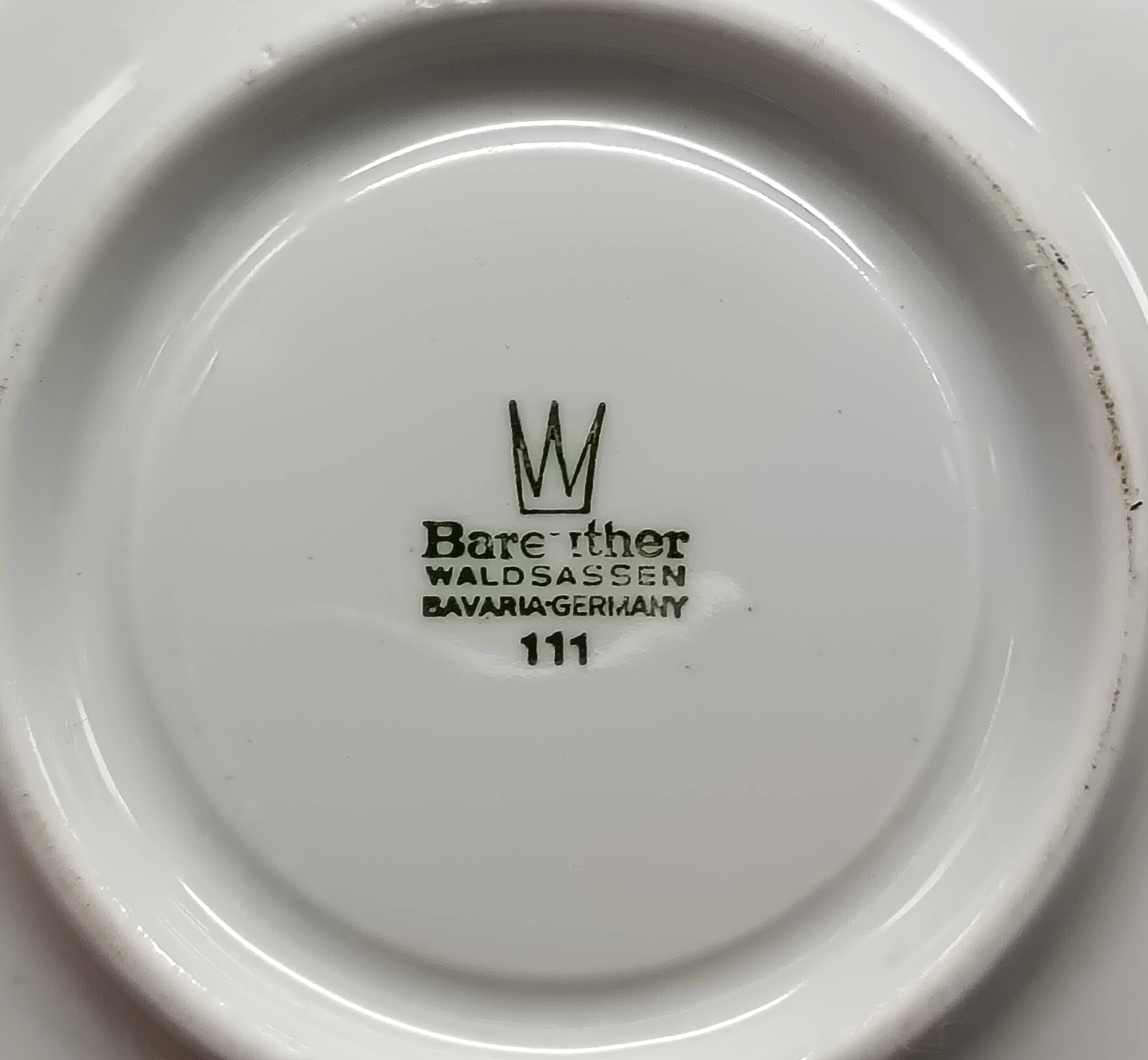 White porcelain coffee service Bareuther Waldassen Bavaria Germany