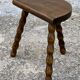 Tabouret tripode demi-lune vintage 1950
