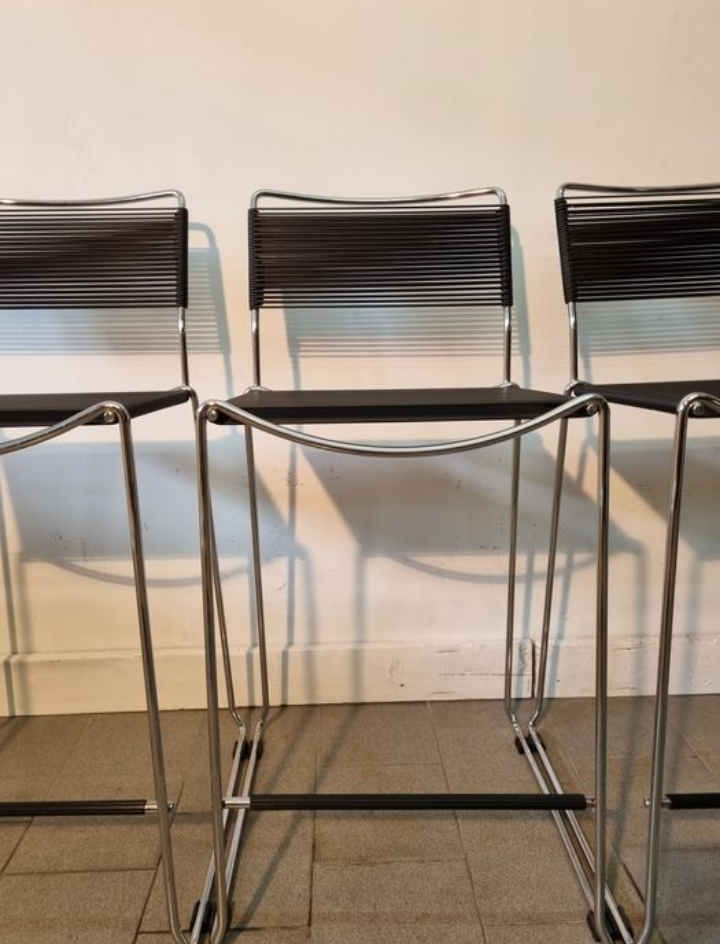 High stools Spaghetti dark gray design Giandomenico Belloti , edit by Alias