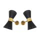 Paire appliques italiennes diabolo noir