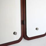 Vintage Scandinavian Mirror with Folding Side Panels