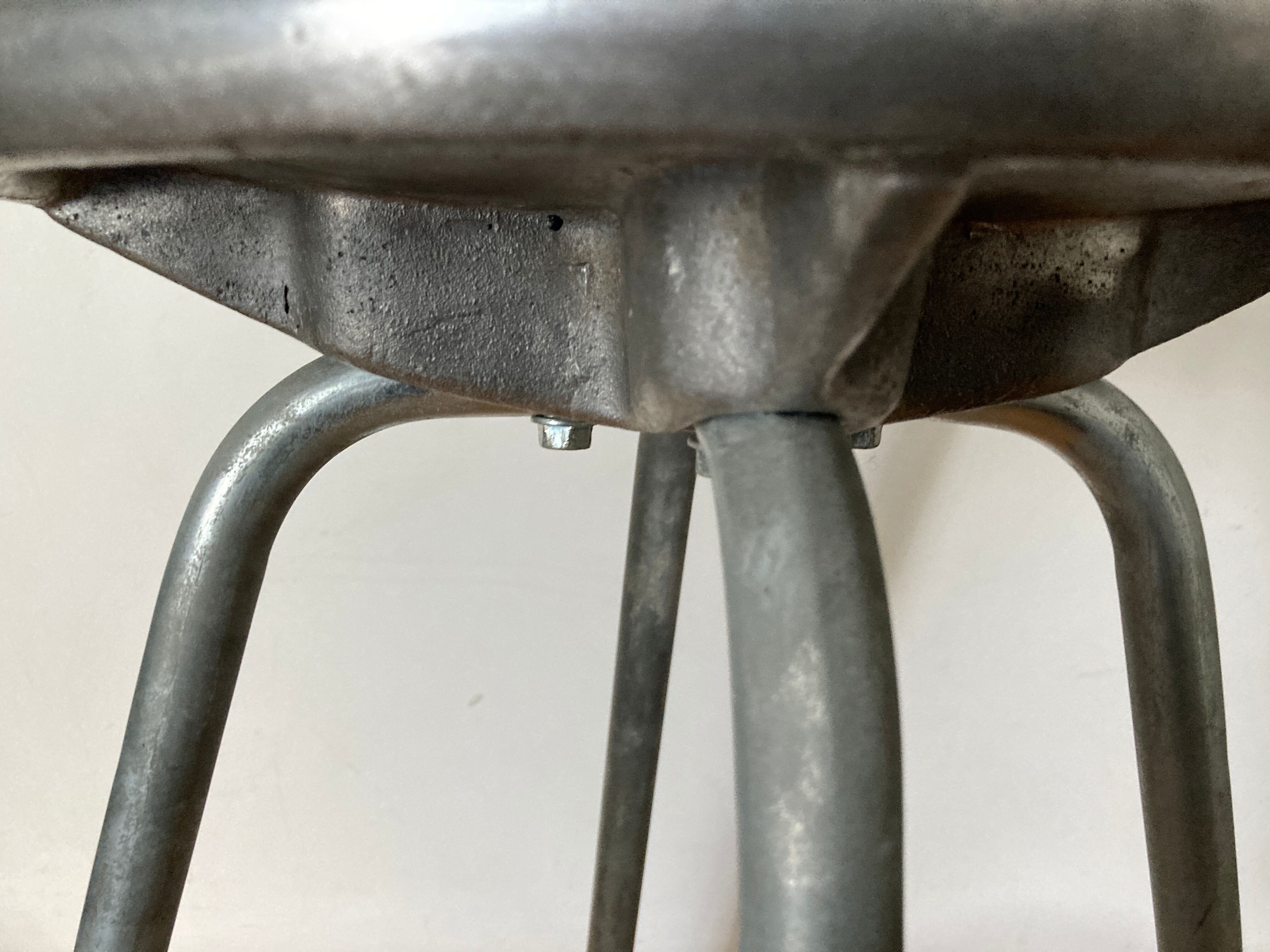 Habitat aluminium cast iron stool 1980
