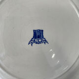 Set of 7 flat plates in Gien earthenware, Delft décor