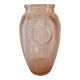Art Deco pink molded glass vase
