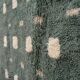 Handmade green and white Atlas Moroccan rug, size 1.4/2.6 m.