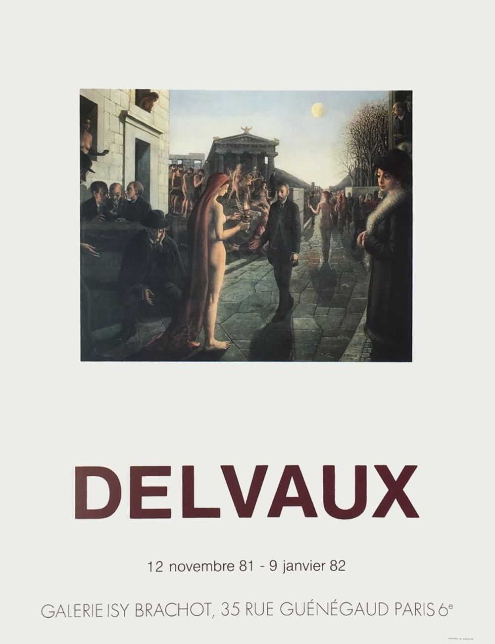 Paul Delvaux poster 1981