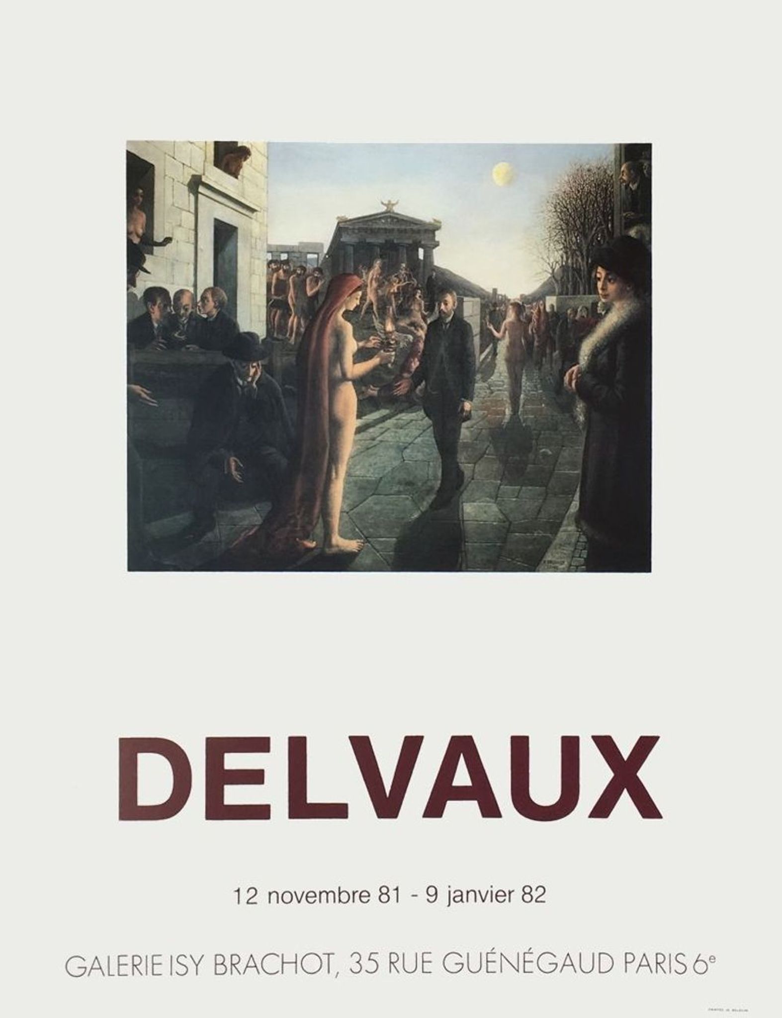 Paul Delvaux poster 1981