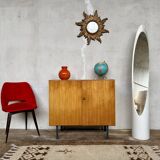 Vintage furniture werhfritz – light wood & black metal legs