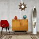 Vintage furniture werhfritz – light wood & black metal legs