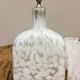 White speckled translucent glass whisky service