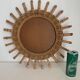 Vintage mirror 1960 sun bamboo rattan wicker