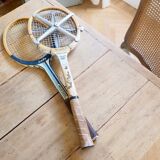 Pair of old tennis racket