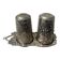 Silver-plated metal vine-shaped salt and pepper shakers