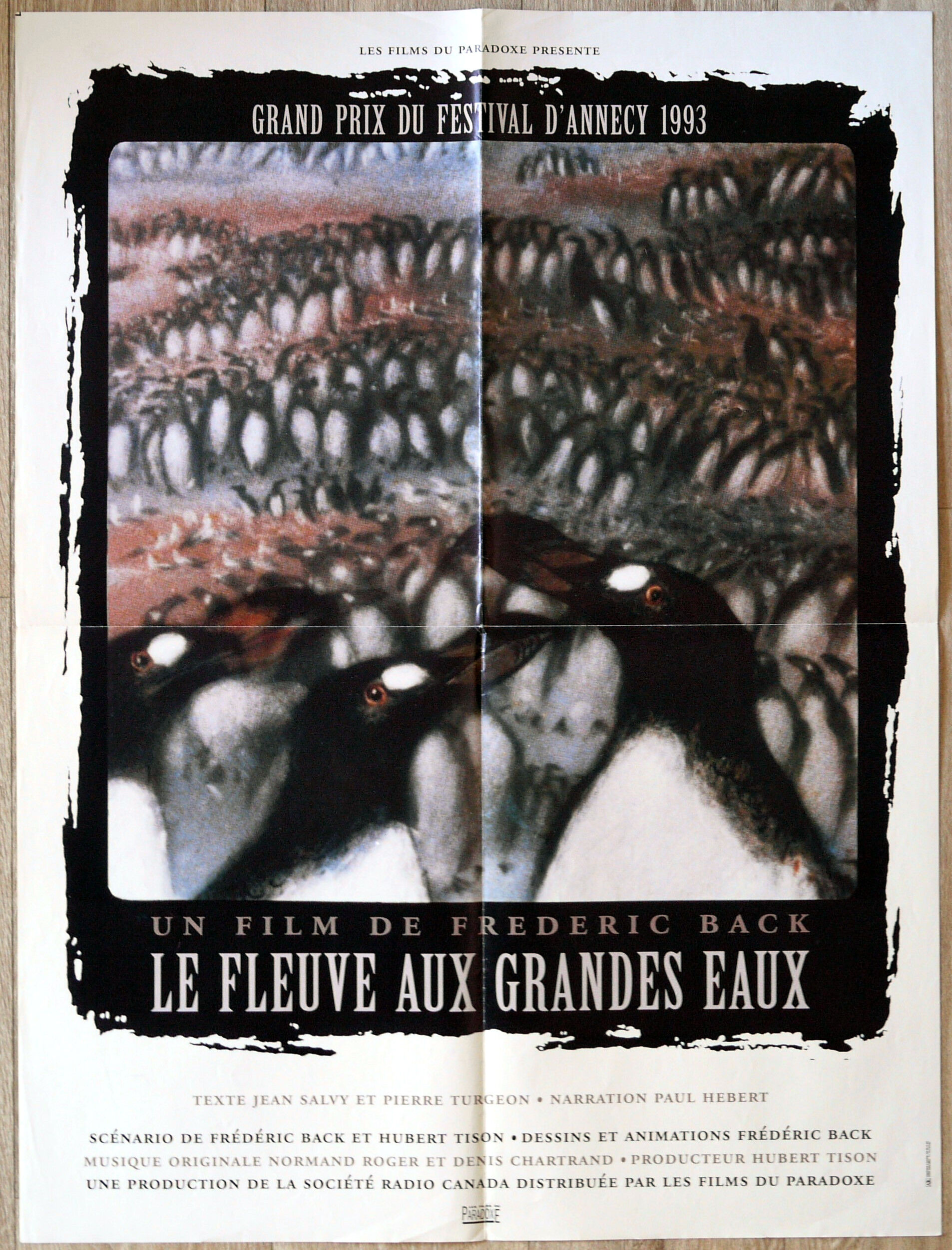 Original movie poster "The River with Great Waters" Fredéric Back