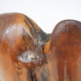 Hand carved wooden tree trunk chair, 1970's