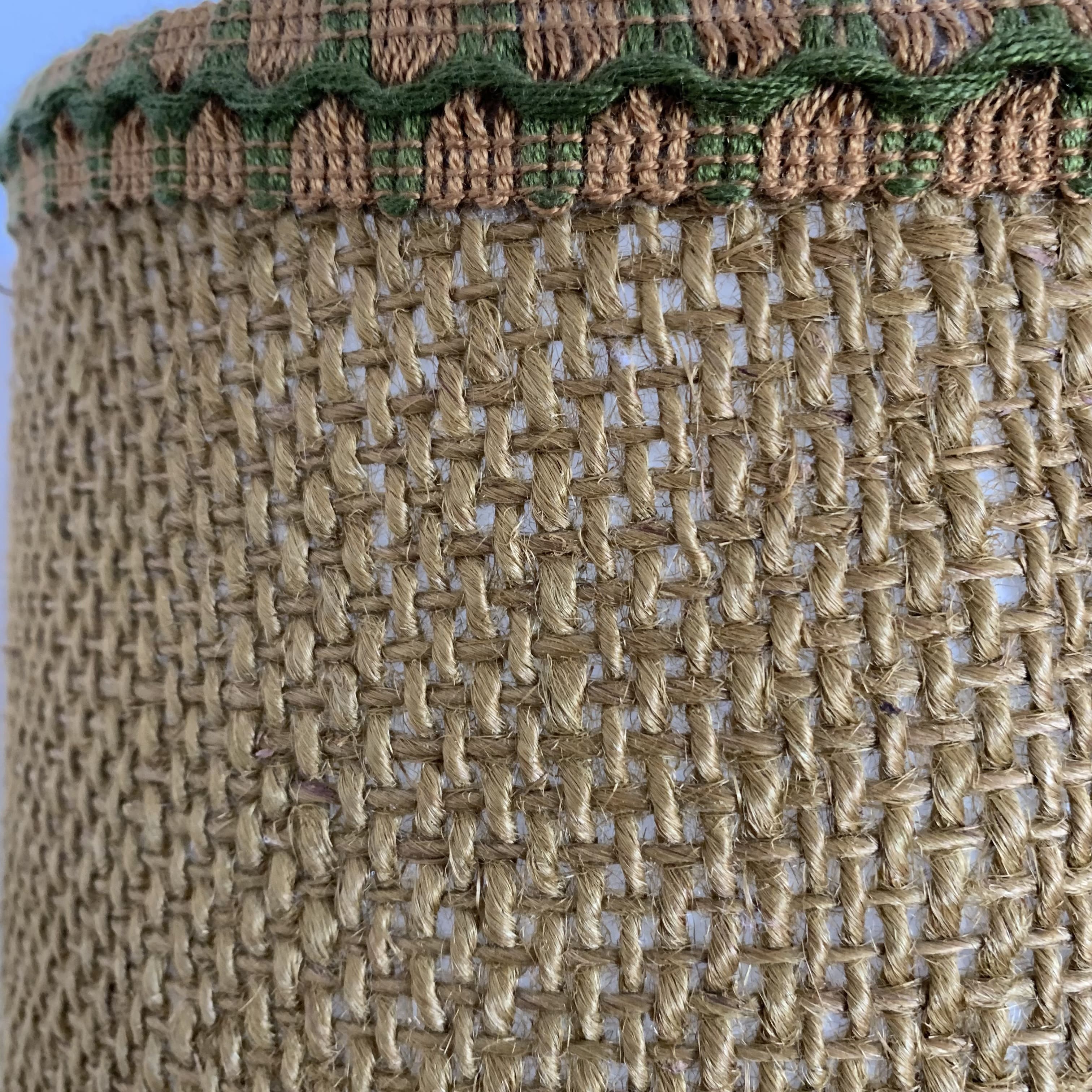 Stoneware lamp - rope lampshade
