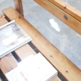 Table basse vintage en pin