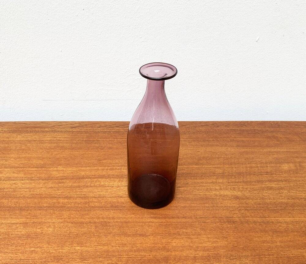 Mid-century Danish glass bottle vase, 1960s.