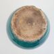 Small old blue ceramic vase