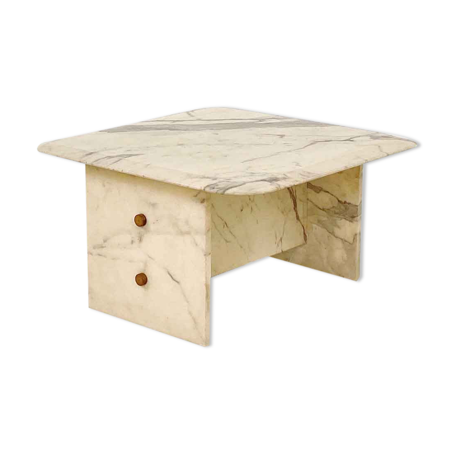 Vintage marble coffee table, 1980s