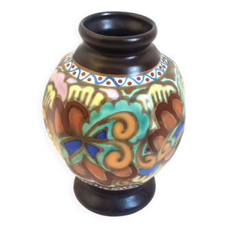 Ceramic vase from Bergen, Belgium 1920s Height 20.2 cm