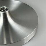 60s 70s Discus wall lamp Teka silver space age design aluminum metal