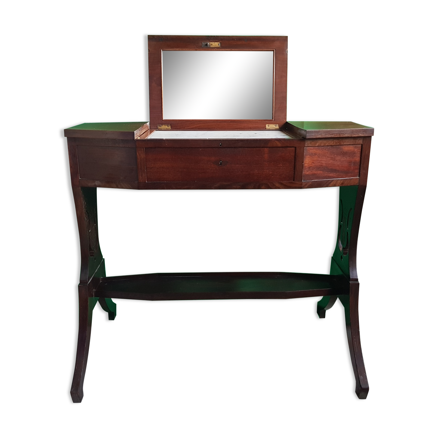 Walnut toilet table - XIX