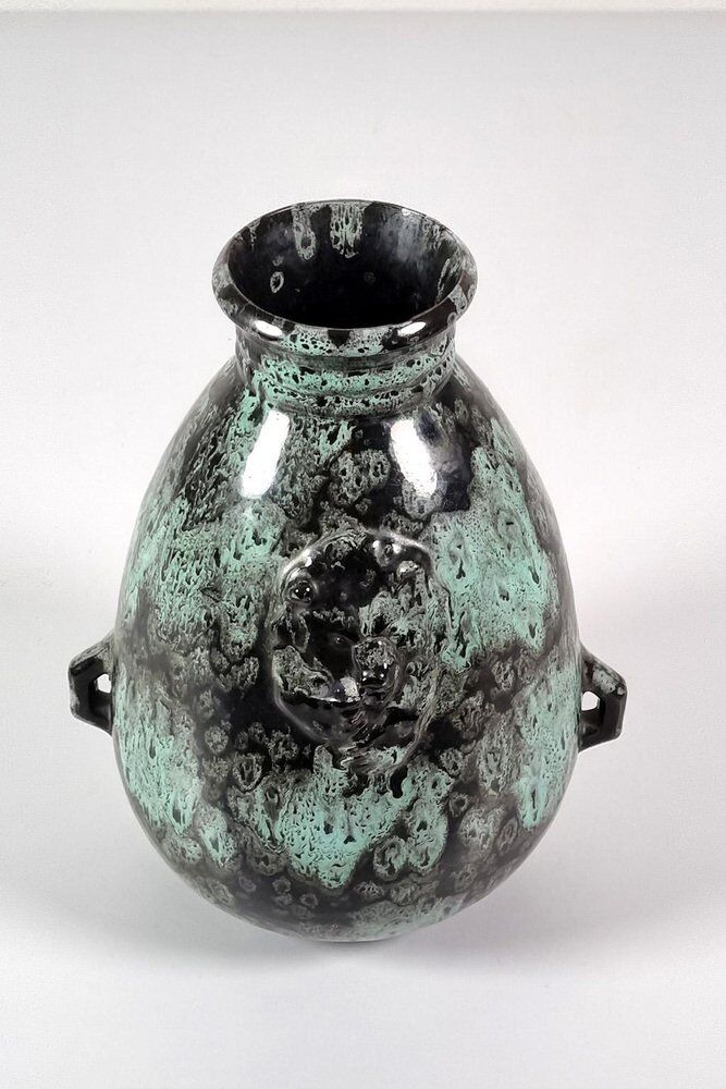 Vase with Bear Decoration by S.T. Erik Upsala
