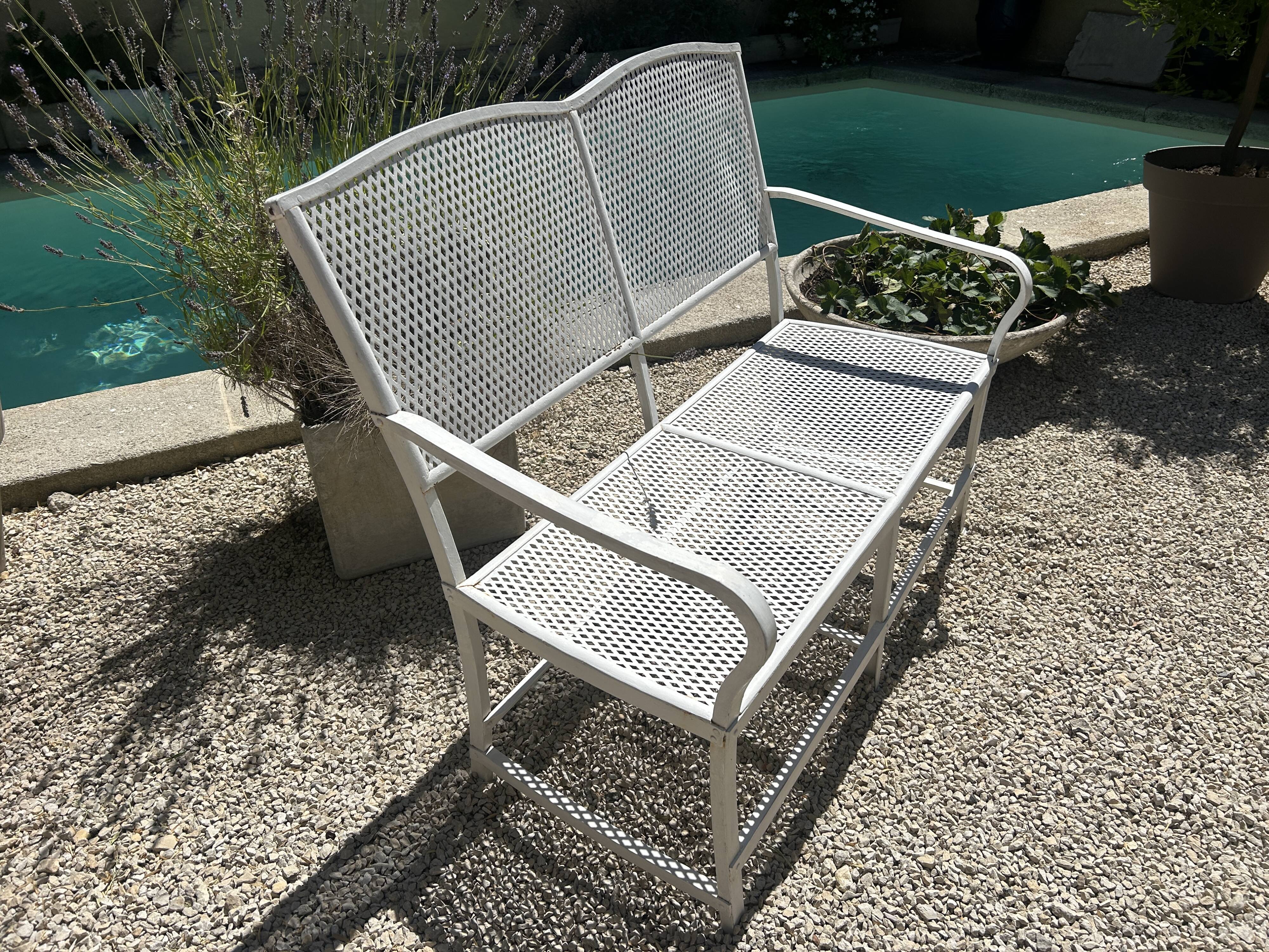 Garden bench in riveted iron by Gustave Serrurier-Govy 1900/1910