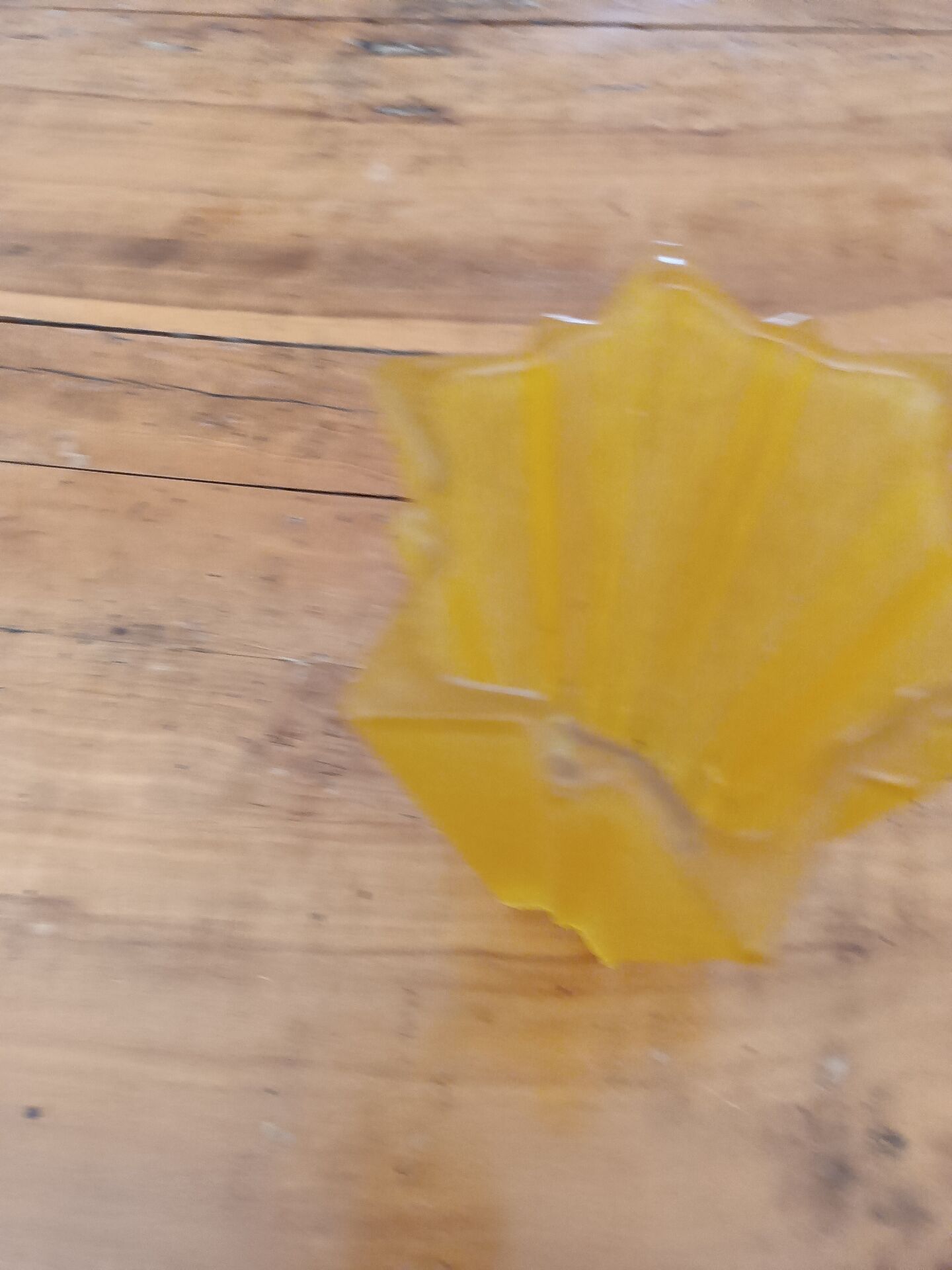Yellow star vase Walther Glas