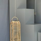Small lantern-shaped rattan suspension H35 D15