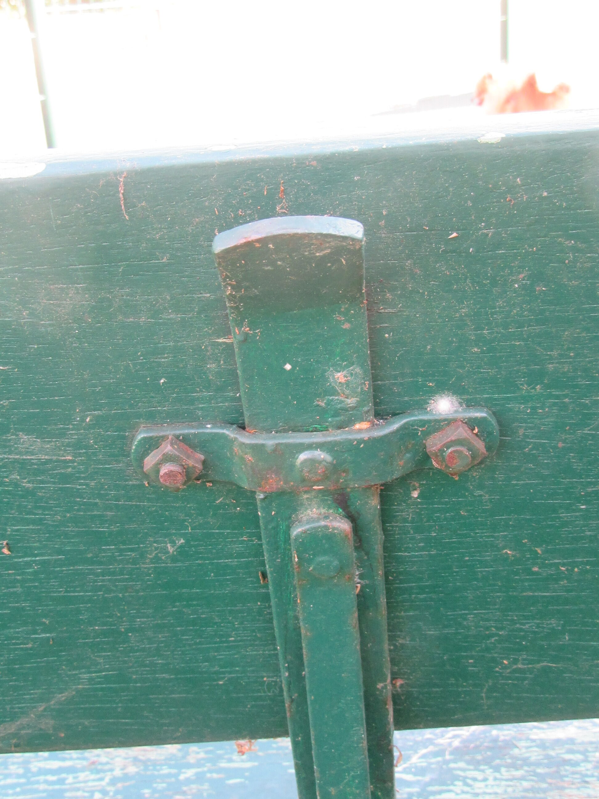 Wood and iron garden bench