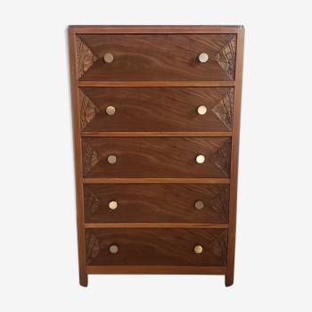 Walnut art-deco dresser