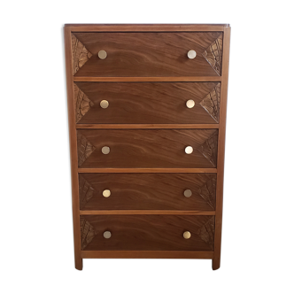 Walnut art-deco dresser